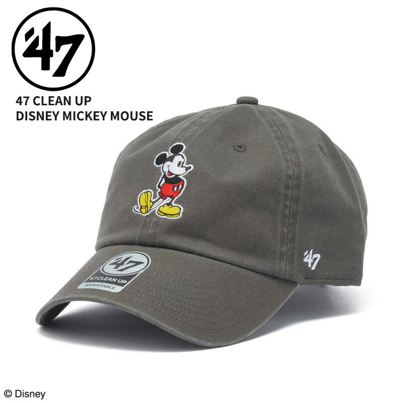 Rakuten - 47 フォーティーセブン レディース キャップ メンズ 帽子 47BRAND クリーンナップ Disney ミッキーマウス チャコール 47A-CLPDISMICSTA0-CTGW-CHA 14920471