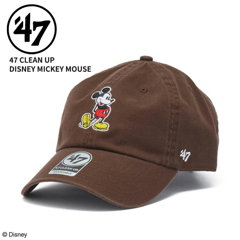 Rakuten - 47 フォーティーセブン レディース キャップ メンズ 帽子 47BRAND クリーンナップ Disney ミッキーマウス ブラウン 47A-CLPDISMICSTA0-CTGW-BRW 14920472