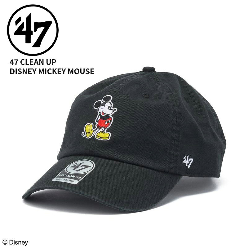 Rakuten - 47 フォーティーセブン レディース キャップ メンズ 帽子 47BRAND クリーンナップ Disney ミッキーマウス ブラック 47A-CLPDISMICSTA0-CTGW-BLK 14920473