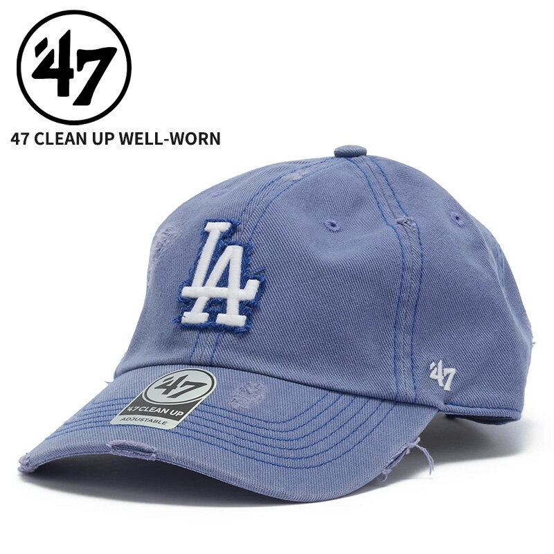 Rakuten - 47 フォーティーセブン レディース キャップ メンズ 帽子 47BRAND 47 クリーンナップ ロサンゼルス・ドジャース WELL-WORN スリフトブルー 47A-CLP-B-WTHRD12HTS-T3 14920509