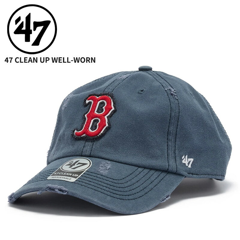Rakuten - 47 フォーティーセブン レディース キャップ メンズ 帽子 47BRAND 47 クリーンナップ ボストン・レッドソックス WELL-WORN ラステッドネイビー 47A-CLP-B-WTHRD02HTS-T5 14920512