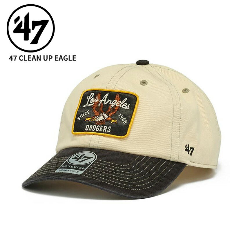 Rakuten - 47 フォーティーセブン メンズ キャップ レディース 帽子 47 BRAND ロサンゼルス・ドジャース クリーンナップ イーグル CLEAN UP EAGLE ナチュラル 47A-CLP-B-KPSKC12HTS-NT 14920524