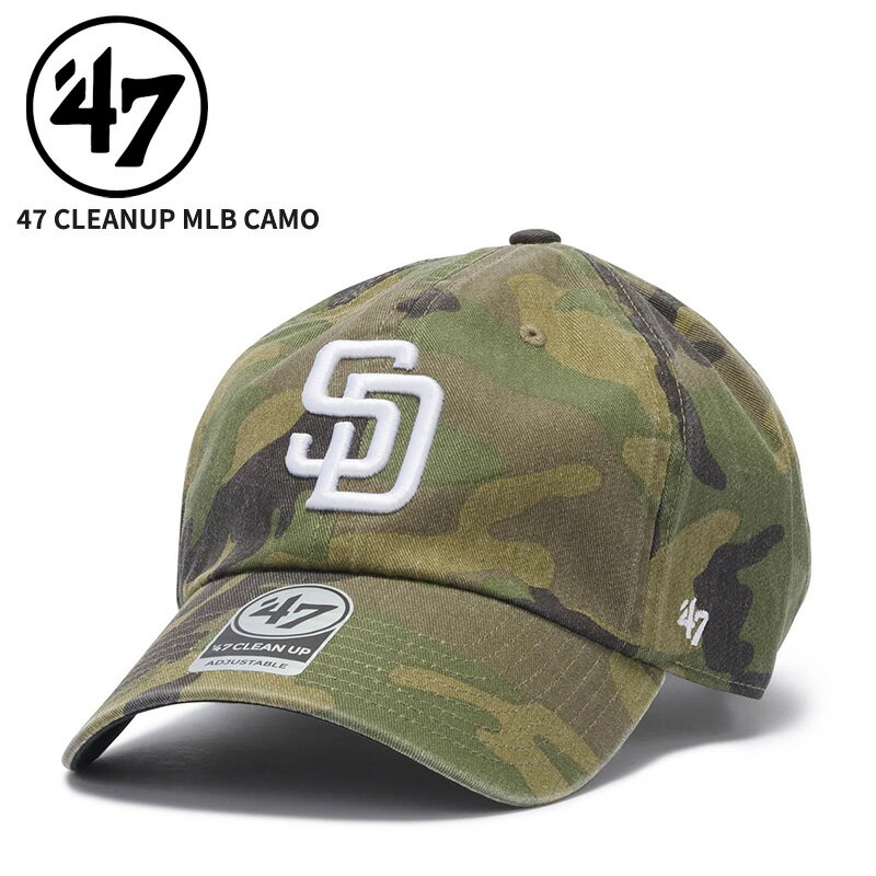 Rakuten - 47 フォーティーセブン キャップ メンズ レディース 帽子 47BRAND 47 クリーンナップ サンディエゴ・パドレス MLB CAMO ウッドランドカモ 47A-CLP-B-CARGW21GWS-CMC 14920551