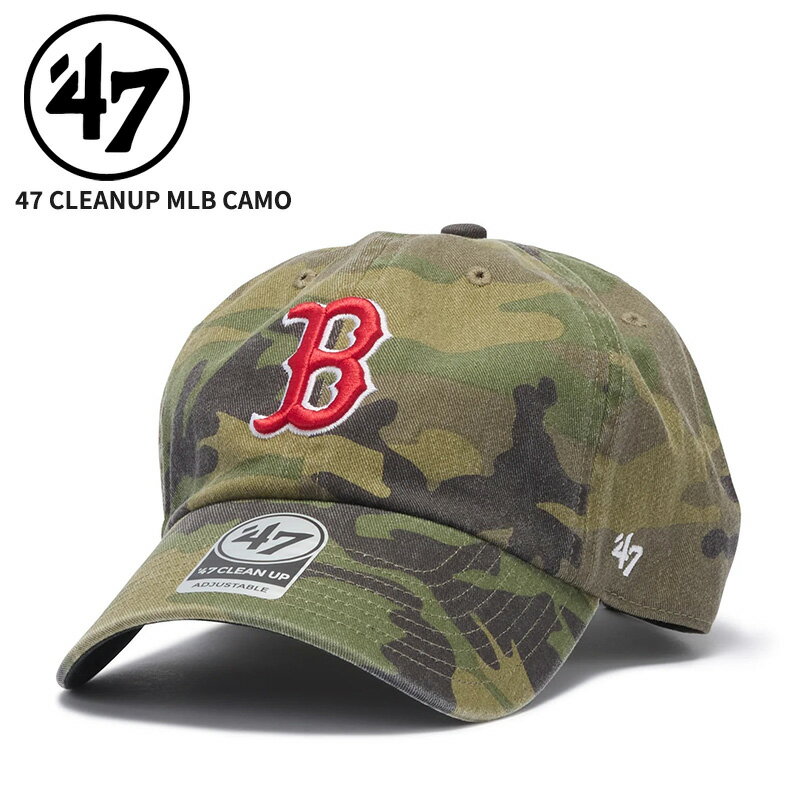 Rakuten - 47 フォーティーセブン キャップ メンズ レディース 帽子 47BRAND 47 クリーンナップ ボストン・レッドソックス MLB CAMO ウッドランドカモ 47A-CLP-B-CARGW02GWS-CMB 14920556