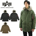 【4/23まで店内全品P5倍以上！】アルファ インダストリーズ ALPHA INDUSTRIES N-3B W3X Parka ミリタリーコート アウター 男性 メンズ DD