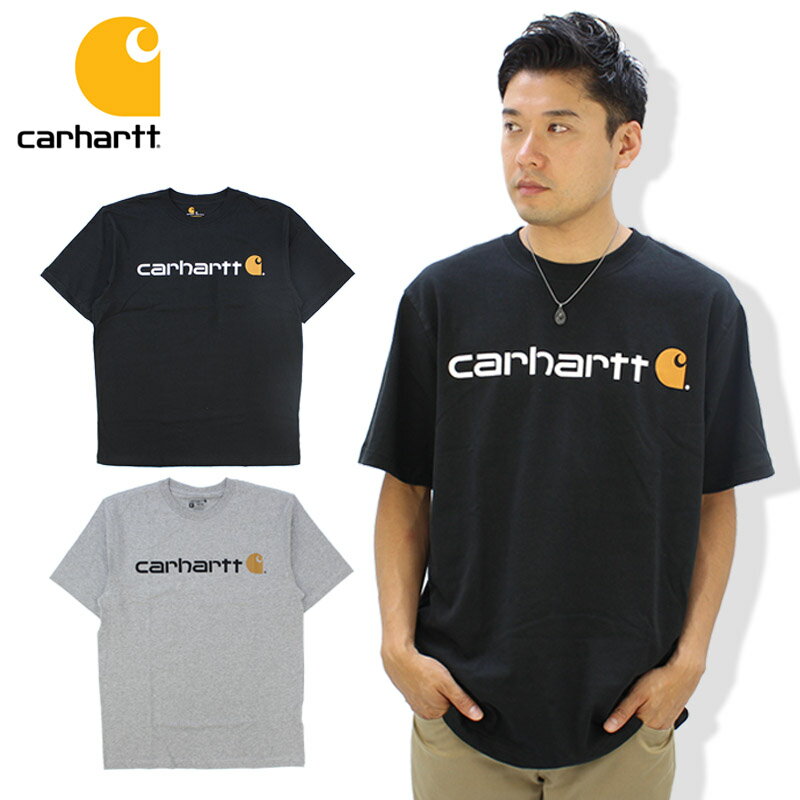 カーハート Tシャツ メンズ 【セール中P5倍以上】カーハート Carhartt SHORT SLEEVE LOGO T-SHIRT K195 メンズ 半袖 Tシャツ ワークウェア カットソー [AA-2]