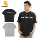 カーハート Tシャツ メンズ 【17日まで店内全品P5倍以上！】カーハート Carhartt SHORT SLEEVE LOGO T-SHIRT K195 メンズ 半袖 Tシャツ ワークウェア カットソー [AA-2]