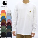 カーハート Tシャツ メンズ 【店内P5倍以上】カーハート ダブリューアイピー Carhartt WIP L/S POCKET T-SHIRT i022094 メンズ 長袖 Tシャツ ロンT カットソー[AA]