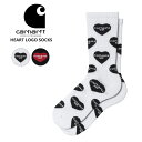 カーハート ダブリューアイピー メンズ リブ編み 靴下 Carhartt ハート ロゴ ソックス HEART LOGO SOCKS 靴下 ソックス メンズ 男性 小物 i034483 ネコポス送料無料