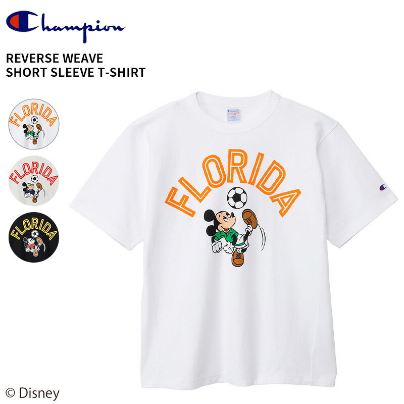 Rakuten - チャンピオン メンズ 半袖Tシャツ ミッキープリント Champion リバースウィーブ(R) ショートスリーブTシャツ REVERSE WEAVE SHORT SLEEVE T-SHIRT C3-D356