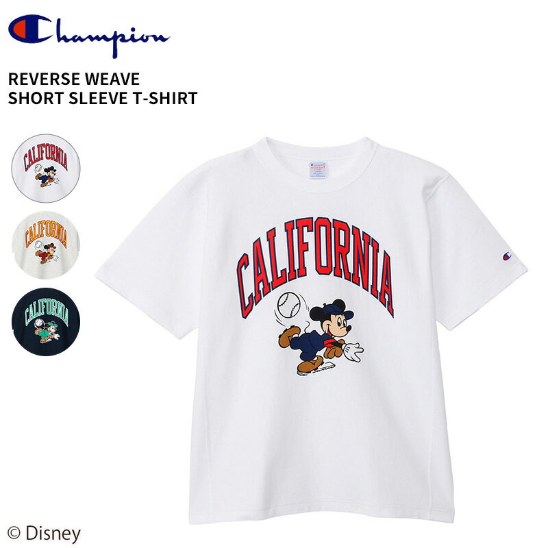 Rakuten - チャンピオン メンズ 半袖Tシャツ ミッキープリント Champion リバースウィーブ(R) ショートスリーブTシャツ REVERSE WEAVE SHORT SLEEVE T-SHIRT C3-D357