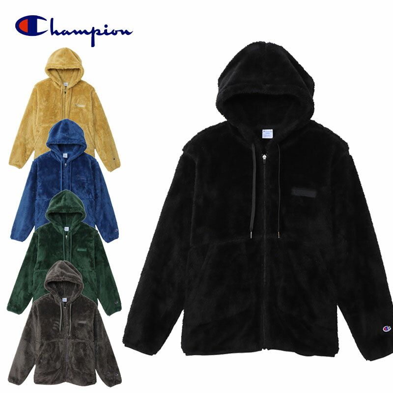 チャンピオン ボアジャケット メンズ 【ポイント5倍以上】チャンピオン Champion ジップフーデッドジャケット 23FW C3-Y615 メンズ フリースパーカー アウター [AA]