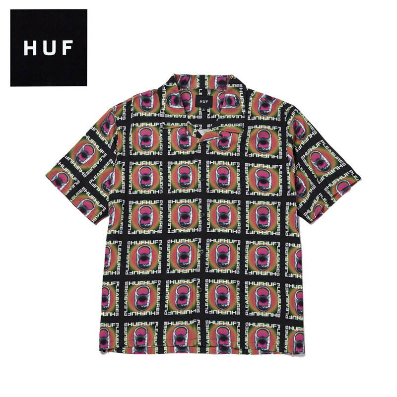 ハフ HUF PLEASURES POP TOP RAYON WOVEN SHIRT プレジャーズ 半袖シャツ メンズ 