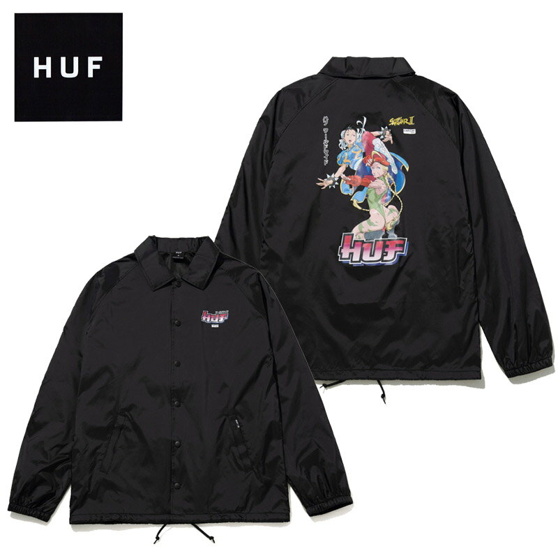 ハフ コーチジャケット メンズ 【セール中P5倍以上】ハフ HUF CHUN-LI & CAMMY COACH JACKET コーチ ジャケット ストリートファイター 春麗 キャミィ アウター メンズ [AA]