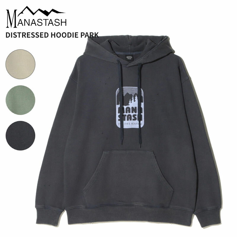 Rakuten - マナスタッシュ メンズ パーカー MANASTASH ディストレスト フーディー パーク DISTRESSED HOODIE PARK トップス 792-5231003