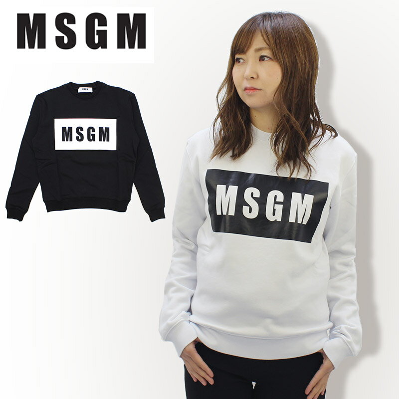 【ポイント5倍以上】エムエスジーエム MSGM PANEL/SWEAT SHIRT クルー スウェット トレーナー トップス 女性 レディース [AA]