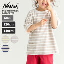 ナンガ キッズ Tシャツ 半袖Tシャツ 子供用 NANGA エコハイブリッドキッズボーダーティー ECO HYBRID KIDS BORDER TEE Tシャツ...