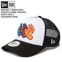 ニューエラ メンズ メッシュキャップ 帽子 レディース NEW ERA × SANTA CRUZ 9FORTY A-Frame トラッカー サンタクルーズ 3ス...