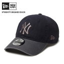 ニューエラ メンズ キャップ ダックキャンバス NEW ERA 9TWENTY Washed Duck ニューヨーク・ヤンキース ネイビー グラファイトバイザー...