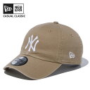 ニューエラ メンズ キャップ 帽子 レディース NEW ERA カジュアルクラシック ニューヨーク・ヤンキース カーキ × ホワイト 野球帽 14524766