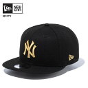ニューエラ メンズ MLB キャップ レディース 帽子 NEW ERA 9FIFTY ニューヨーク・ヤンキース ブラック × ゴールド 黒 ブラック 帽子 ML...