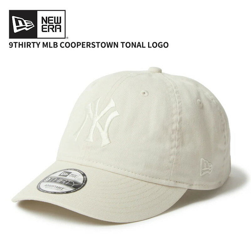 ニューエラ メンズ キャップ 帽子 レディース NEW ERA 9THIRTY MLB Cooperstown Tonal Logo ニューヨーク・ヤンキース クーパーズタウン アイボリー 14667943