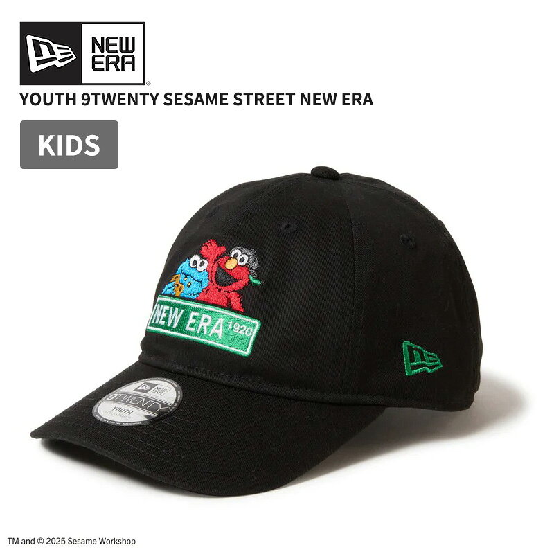 Rakuten - ニューエラ キャップ キッズ 帽子 NEW ERA Youth 9TWENTY SESAME STREET セサミストリート NEW ERA ブラック 黒 帽子 子供 14682467 男の子 女の子 ジュニア