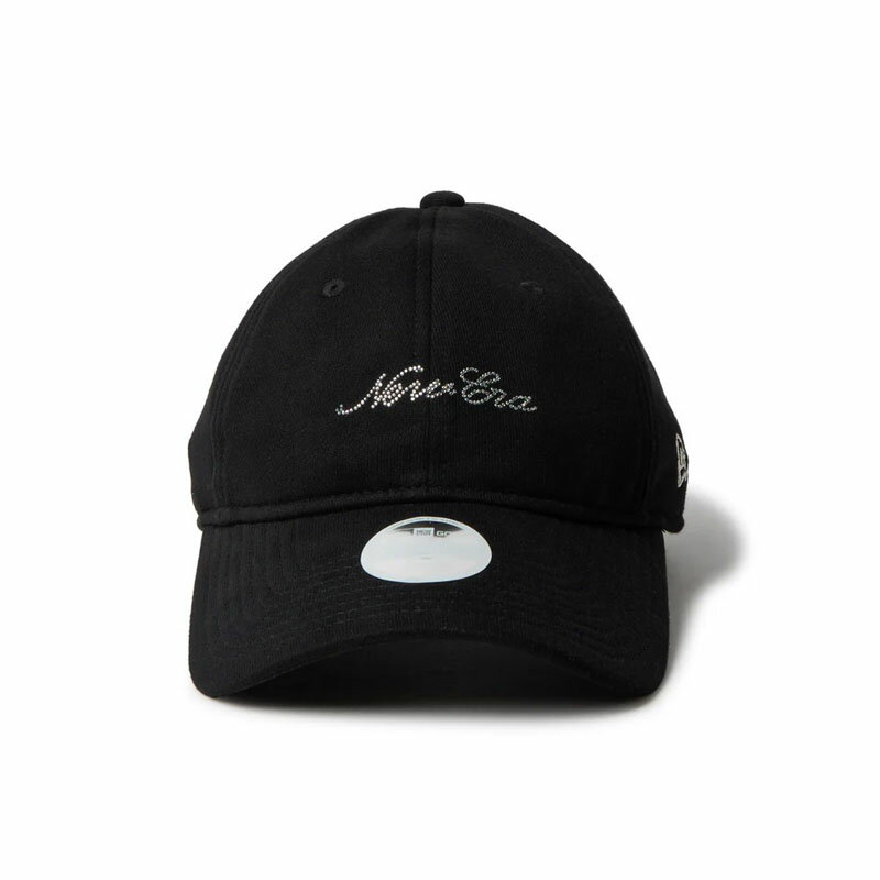 ニューエラ レディース ゴルフ スウェット地 帽子 NEW ERA Womens 9TWENTY ロングバイザー Sweat ラインストーン ブラック 紫外線カット 14669013