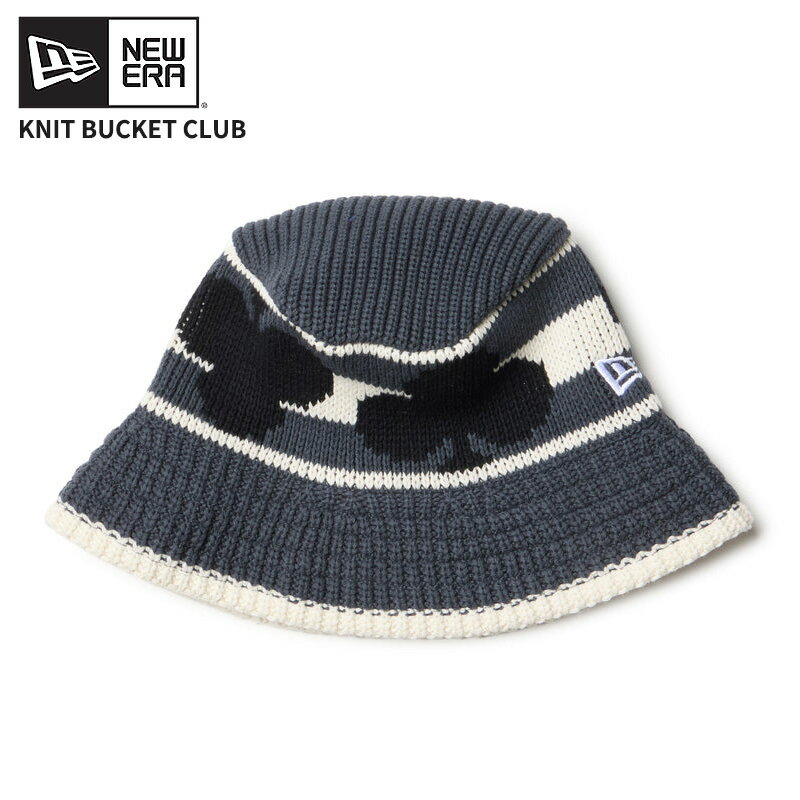 Rakuten - ニューエラ レディース バケハ ニット帽 メンズ NEW ERA ニットバケット クラブ ダークグラファイト/アイボリー 14667672 ネコポス送料無料