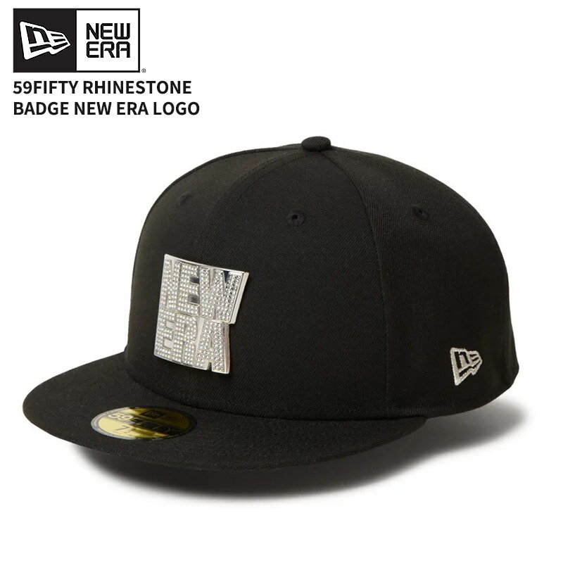 Rakuten - ニューエラ メンズ キャップ 帽子 NEW ERA 59FIFTY Rhinestone Badge ラインストーンバッジ ニューエラロゴ ブラック 帽子 アメカジ ストリート 14668129