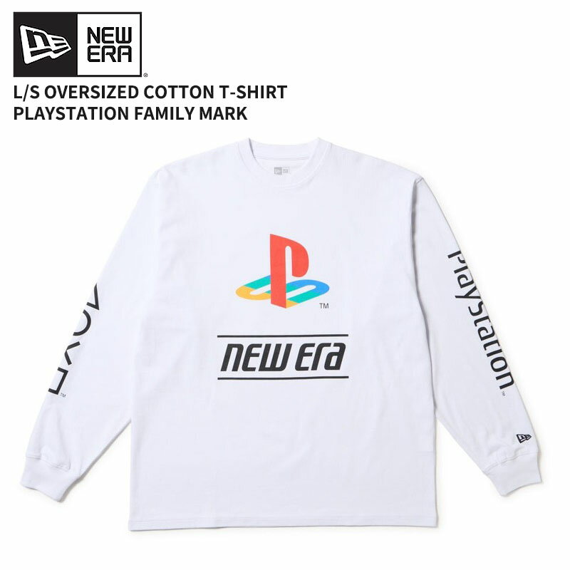 Rakuten - ニューエラ メンズ ロンT 長袖Tシャツ レディース NEW ERA 長袖 オーバーサイズド コットン Tシャツ PlayStation プレイステーション ファミリーマーク ニューエラロゴ ホワイト 14693220