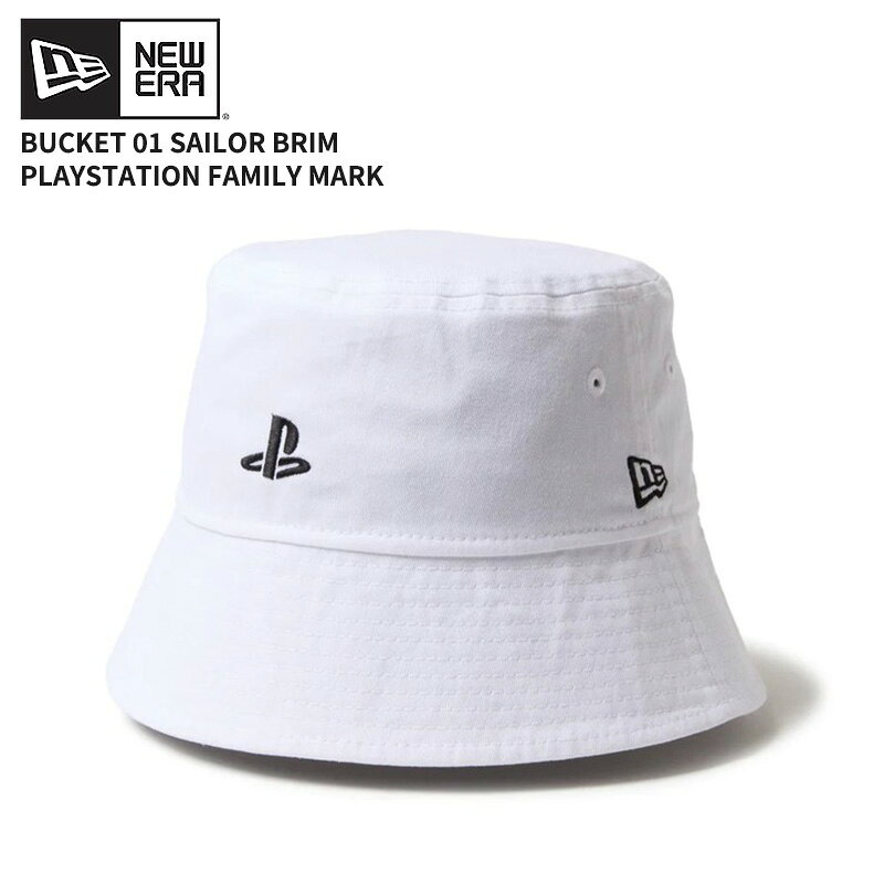 Rakuten - ニューエラ バケットハット バケハ NEW ERA バケット01 セーラーブリム PlayStation プレイステーション ファミリーマーク ホワイト 帽子 ハット 14693299