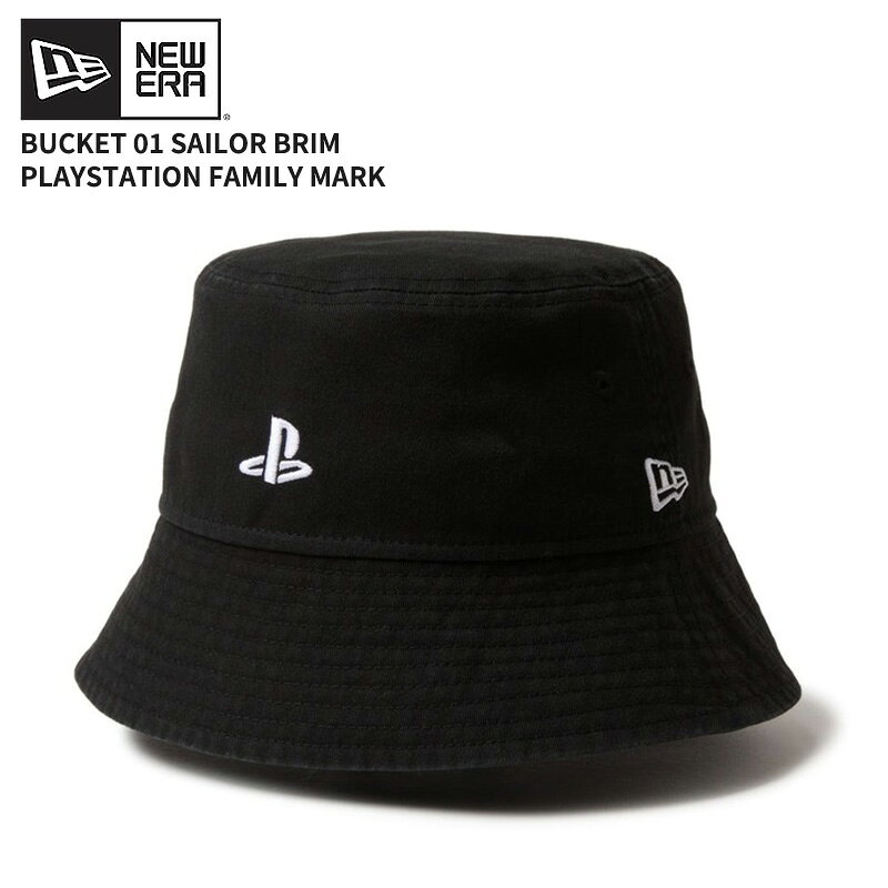 Rakuten - ニューエラ バケットハット バケハ NEW ERA バケット01 セーラーブリム PlayStation プレイステーション ファミリーマーク ブラック 帽子 ハット 14693300