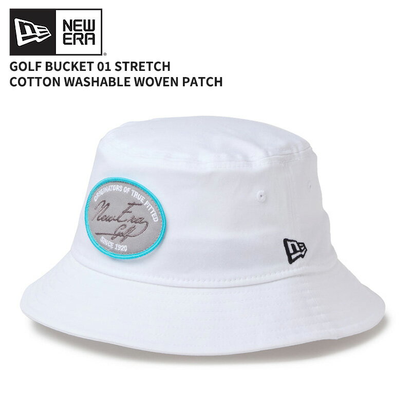 Rakuten - ニューエラ ゴルフ メンズ レディース バケットハット バケハ 帽子 NEW ERA バケット01 ストレッチコットン ウォッシャブル ウーブンパッチ ホワイト 14747176
