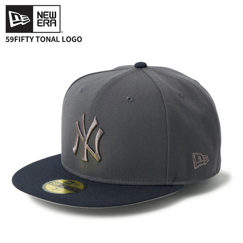 Rakuten - ニューエラ MLB キャップ メンズ レディース 帽子 NEW ERA 59FIFTY Tonal Logo ニューヨーク・ヤンキース ダークグラファイト/ネイビー CAP 14745145