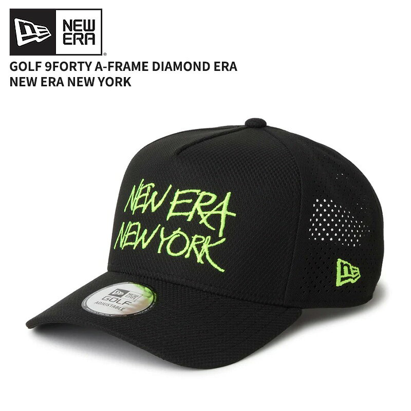 Rakuten - ニューエラ メンズ ゴルフキャップ メッシュキャップ レディース NEW ERA 9FORTY A-Frame Diamond Era NEW ERA NEW YORK ブラック ゴルフ 帽子 14747304