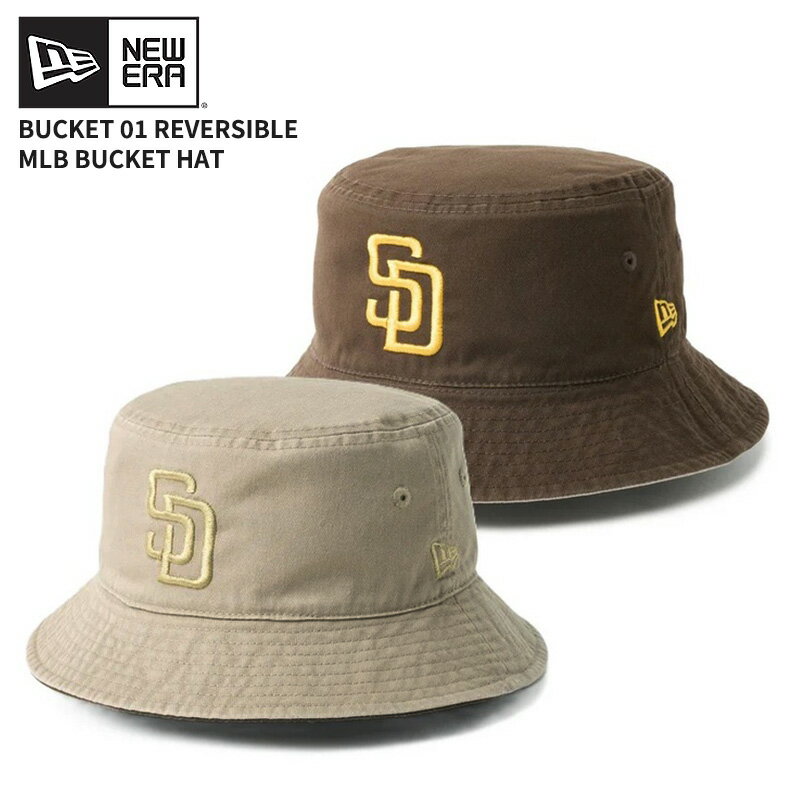 Rakuten - ニューエラ メンズ バケットハット バケハ レディース NEW ERA バケット01 リバーシブル MLB Bucket Hat サンディエゴ・パドレス アッシュブラウン/ウォルナット 帽子 ハット 14744769
