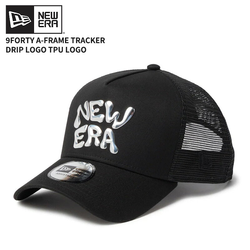 Rakuten - ニューエラ メンズ メッシュキャップ 帽子 レディース NEW ERA 9FORTY A-Frame トラッカー ドリップロゴ TPUロゴ ブラック 14744929