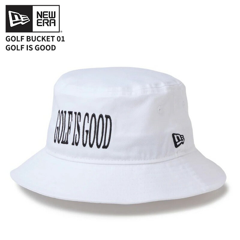 Rakuten - ニューエラ ゴルフ バケットハット バケハ レディース 帽子 NEW ERA バケット01 Golf is good ホワイト 14747183 紫外線対策 男女兼用