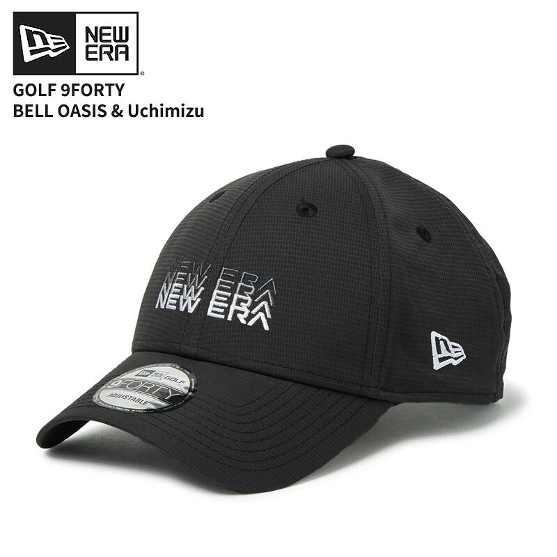 Rakuten - ニューエラ メンズ 冷感 ゴルフキャップ 帽子 レディース NEW ERA 9FORTY BELL OASIS & Uchimizu ブラック 吸湿放湿 14747249