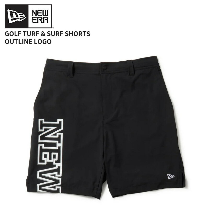 ニューエラ ゴルフ メンズ ゴルフパンツ 短パン NEW ERA ショートパンツ Turf & Surf Shorts Outline Logo ブラック パンツ ボトムス 半ズボン14859948