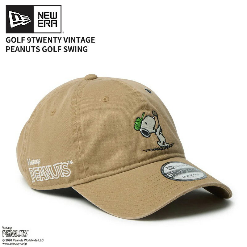 Rakuten - ニューエラ レディース キャップ 帽子 紫外線対策 NEW ERA 9TWENTY Vintage PEANUTS ピーナッツ GOLF スイング カーキ ゴルフ 帽子 14865326