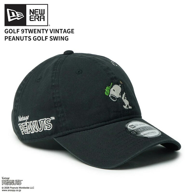 Rakuten - ニューエラ レディース キャップ 帽子 紫外線対策 NEW ERA 9TWENTY Vintage PEANUTS ピーナッツ GOLF スイング ブラック ゴルフ 帽子 14865327