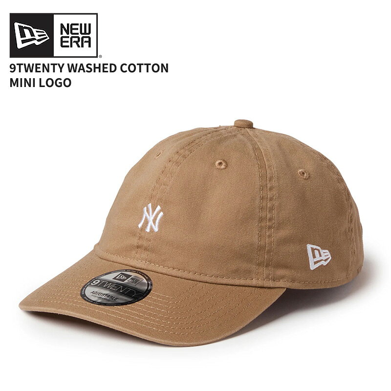 ニューエラ レディース キャップ メンズ NEW ERA 9TWENTY ウォッシュドコットン Mini Logo ニューヨーク・ヤンキース カーキ/ホワイト 14942672