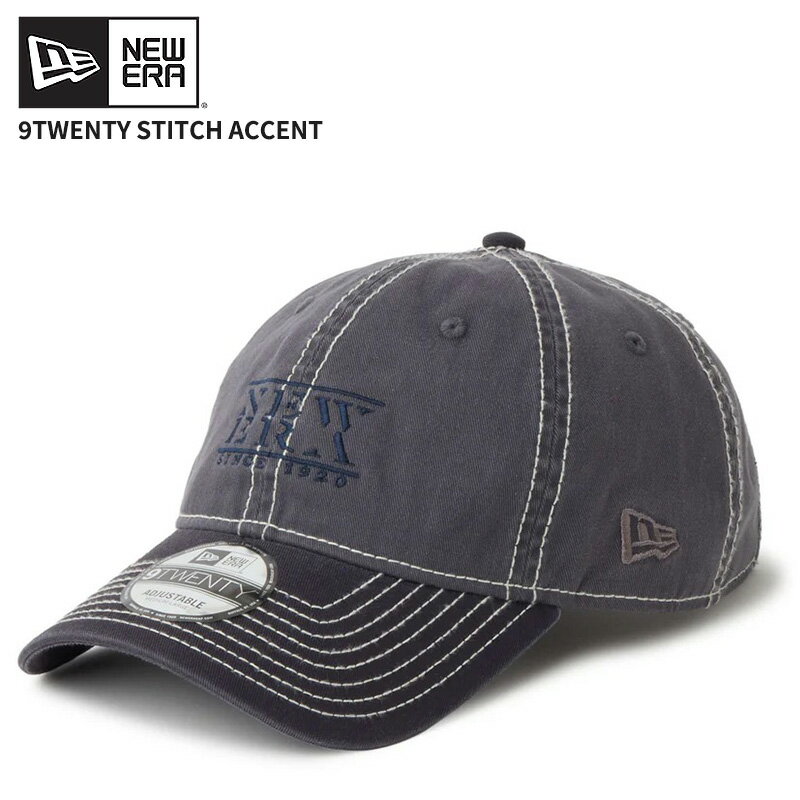 Rakuten - ニューエラ メンズ ウォッシュ加工 キャップ レディース 帽子 NEW ERA 9TWENTY Stitch Accent グラファイト/ネイビー 14745003