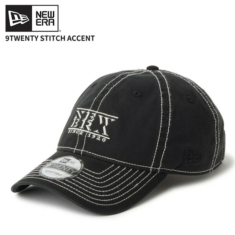 Rakuten - ニューエラ メンズ ウォッシュ加工 キャップ レディース 帽子 NEW ERA 9TWENTY Stitch Accent ブラック 14745006