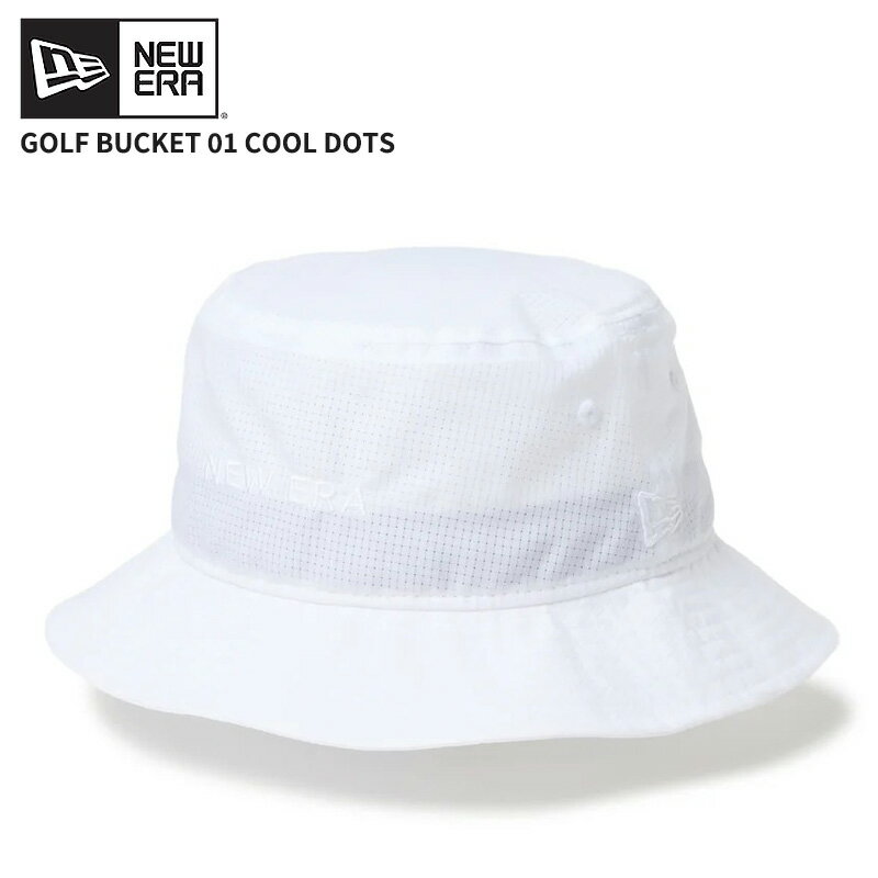 Rakuten - ニューエラ ゴルフ バケットハット 撥水 通気性 NEW ERA バケット01 Cool Dots ホワイト 14747185 男女兼用 帽子