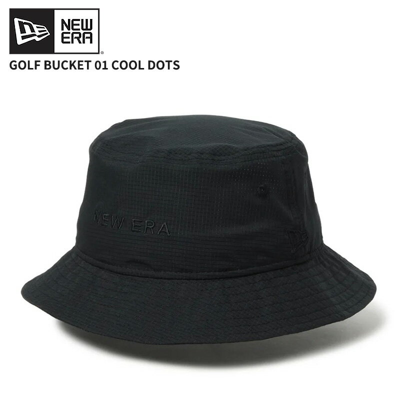 Rakuten - ニューエラ ゴルフ バケットハット 撥水 通気性 NEW ERA バケット01 Cool Dots ブラック 14747186 男女兼用 帽子