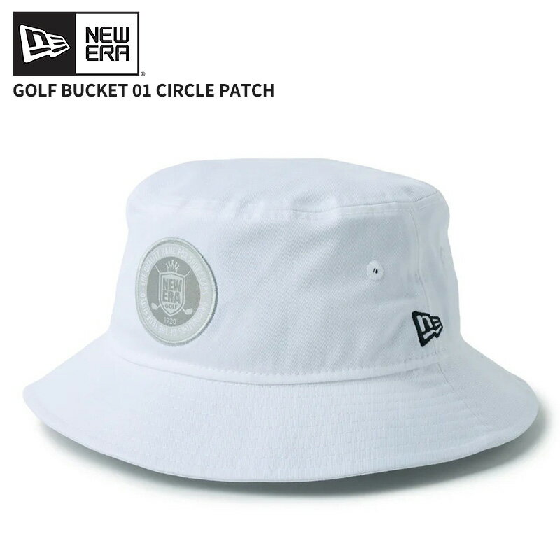 ニューエラ ゴルフ メンズ バケットハット レディース バケハ NEW ERA バケット01 Circle Patch ホワイト 14747187 男女兼用 帽子