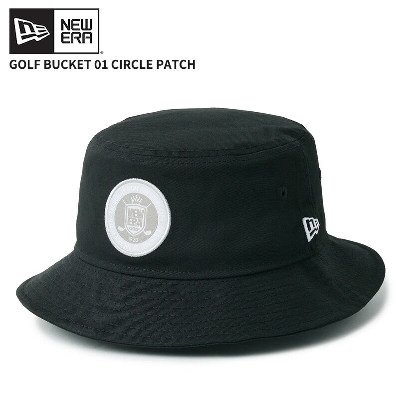 Rakuten - ニューエラ ゴルフ メンズ バケットハット レディース バケハ NEW ERA バケット01 Circle Patch ブラック 14747188 男女兼用 帽子
